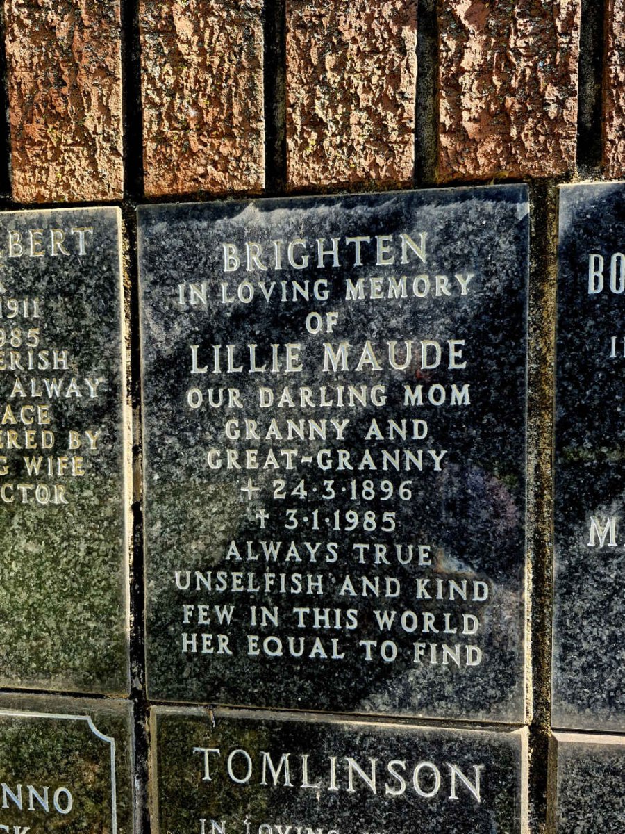 BRIGHTEN Lillie Maude 1896-1985