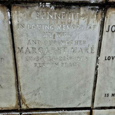 BENNETT Margaret Mare 1923-1979