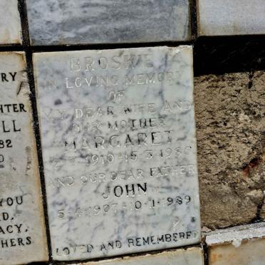 BROSKIE John 1907-1989 & Margaret 1910-1985