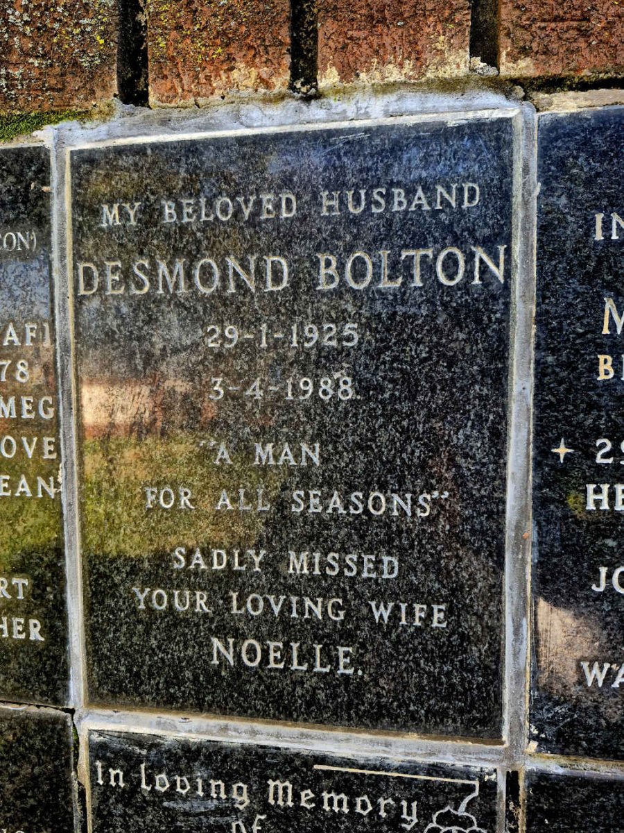 BOLTON Desmond 1925-1988
