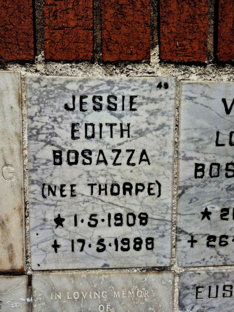 BOSAZZA Jessie Edith nee THORPE 1908-1988