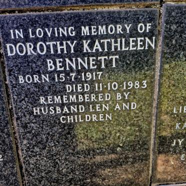 BENNETT Dorothy Kathleen 1917-1983