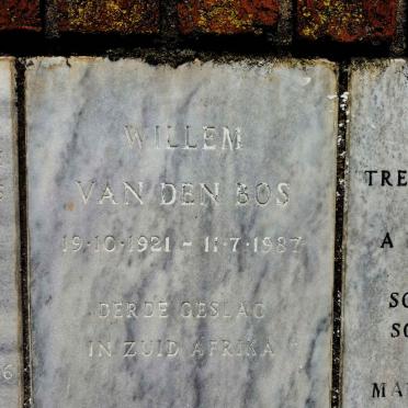 BOS Willem, van den 1921-1987