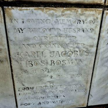 BOSMAN Karel Jacobus 1918-1978