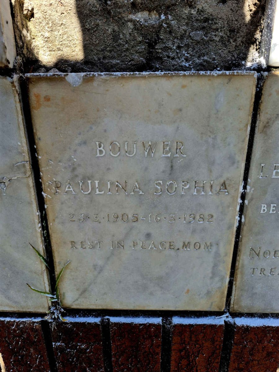 BOUWER Paulina Sophia 1905-1982