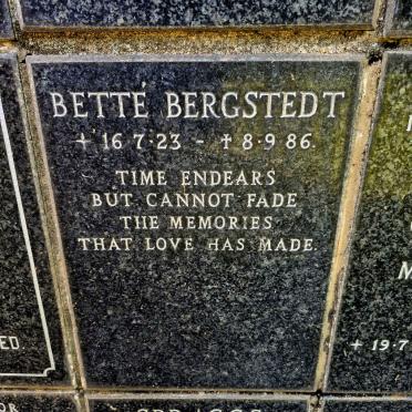 BERGSTEDT Bette 1923-1986