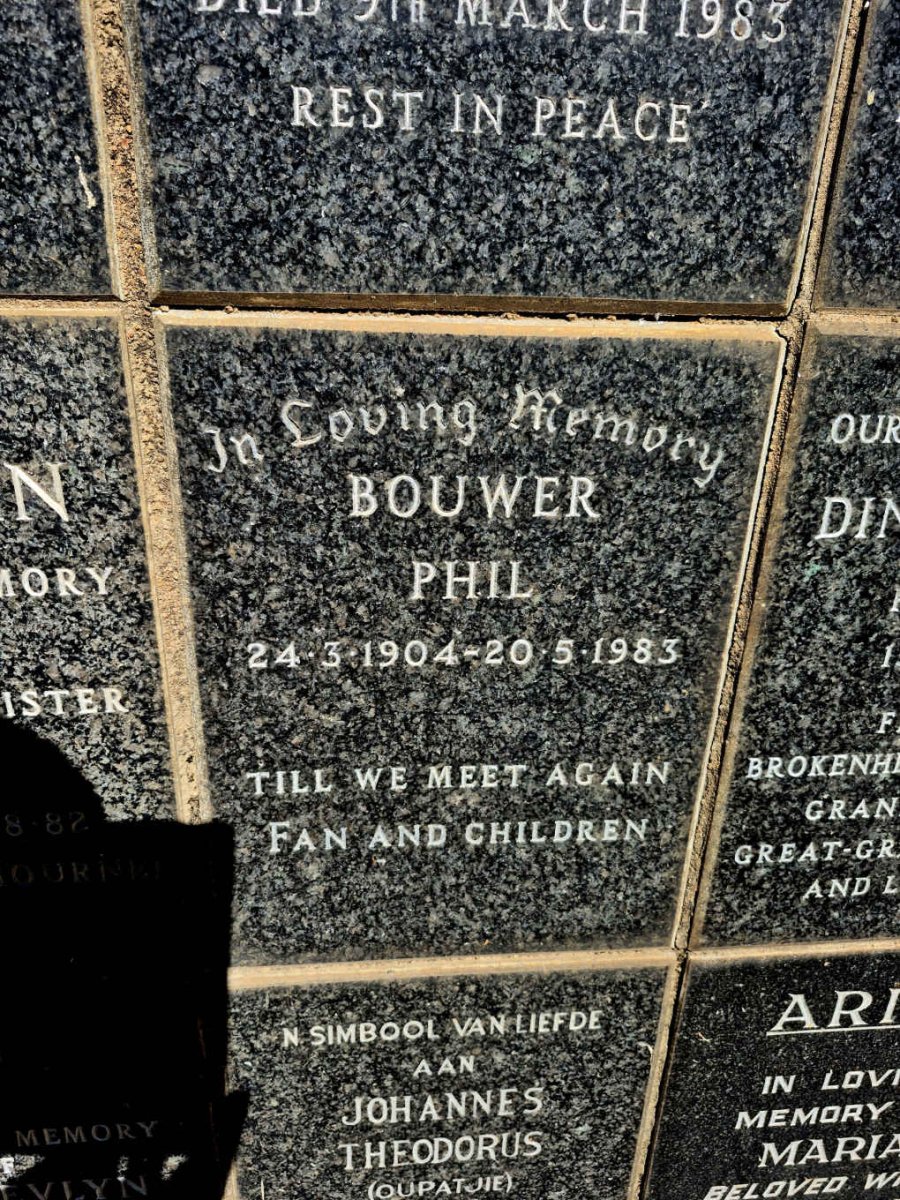 BOUWER Phil 1904-1983