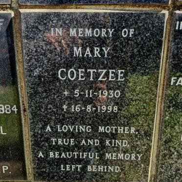 COETZEE Mary 1930-1998