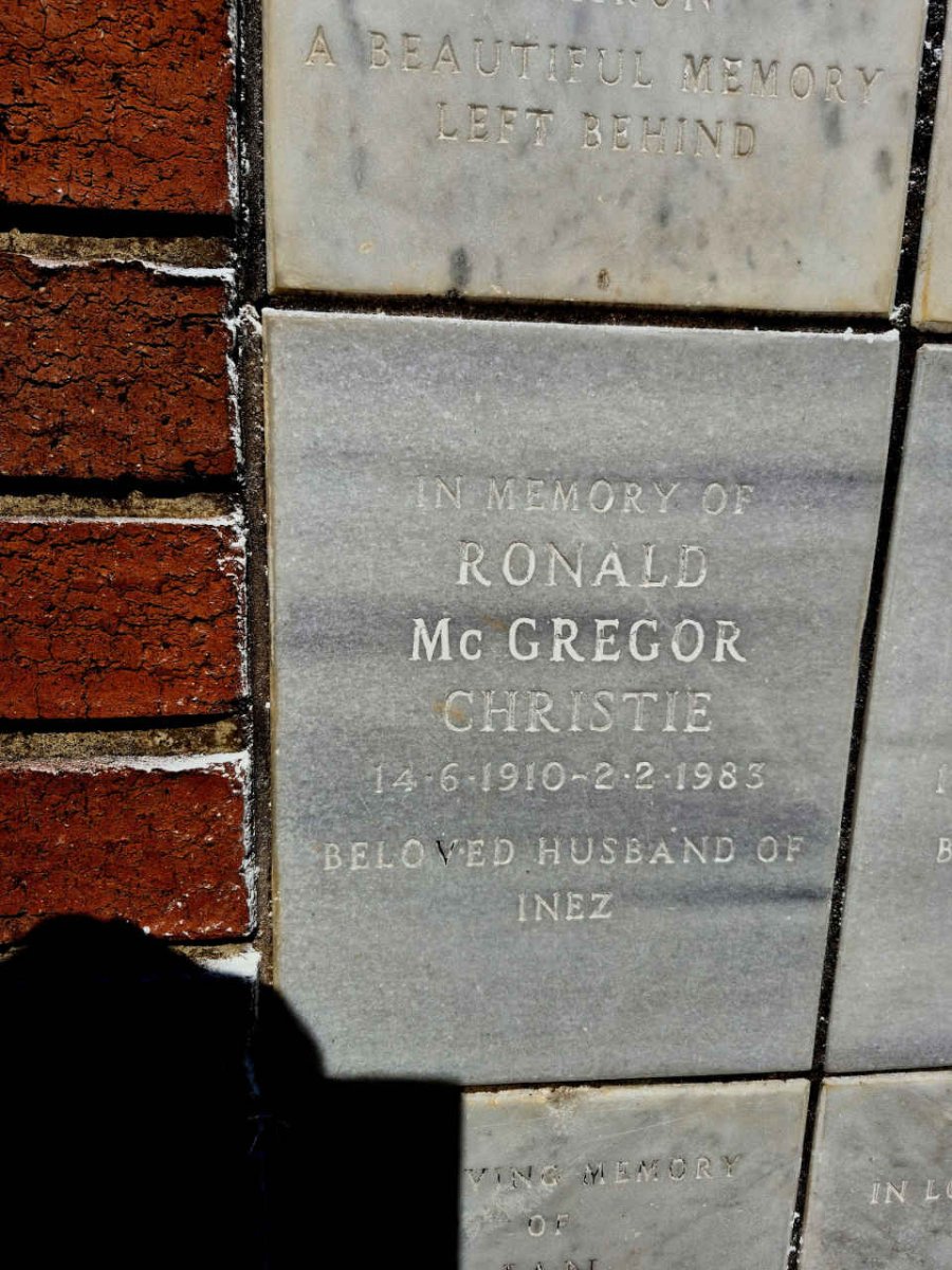 CHRISTIE Ronald McGregor 1910-1983