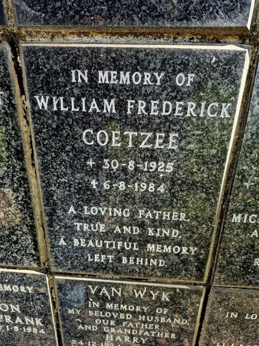 COETZEE William Frederick 1925-1984