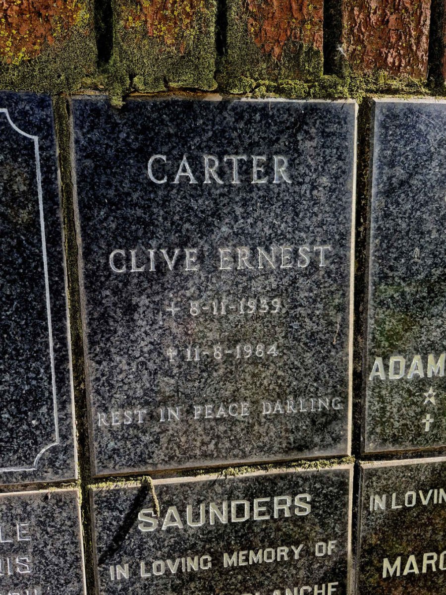 CARTER Clive Ernest 1939-1984