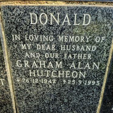 DONALD Graham Alan Hutcheon 1942-1993