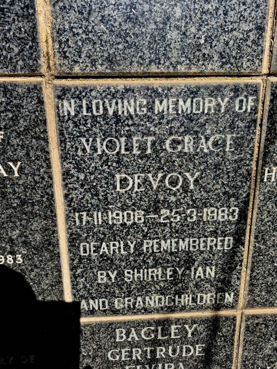 DEVOY Violet Grace 1906-1983