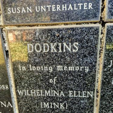 DODKINS Wilhelmina Ellen nee MINK 1899-1987