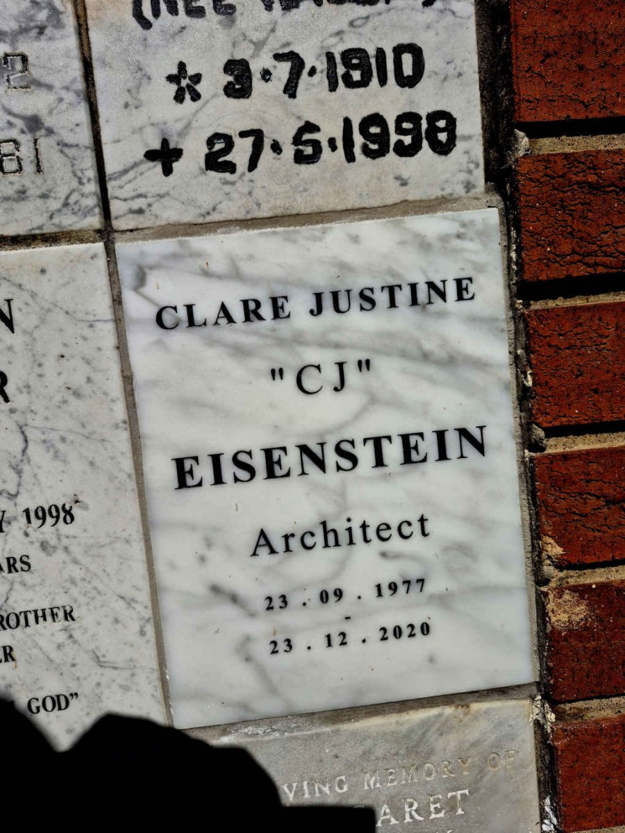 EISENSTEIN Clare Justine 1977-2020