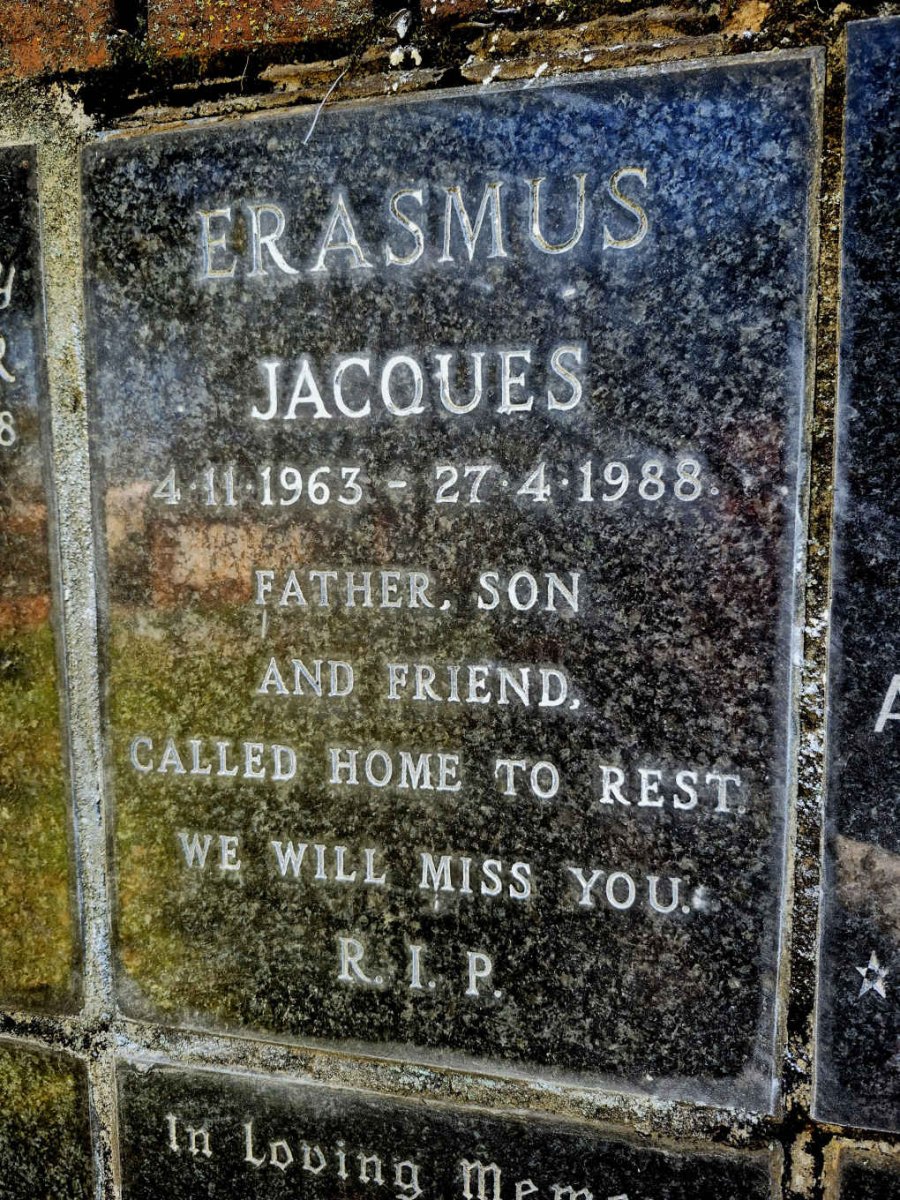 ERASMUS Jacques 1963-1988