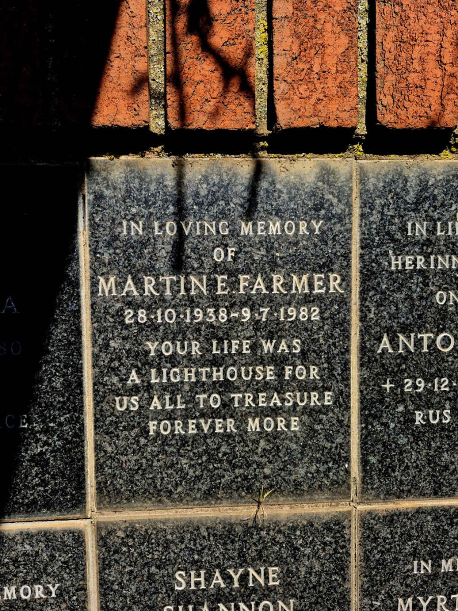FARMER Martin E. 1938-1982