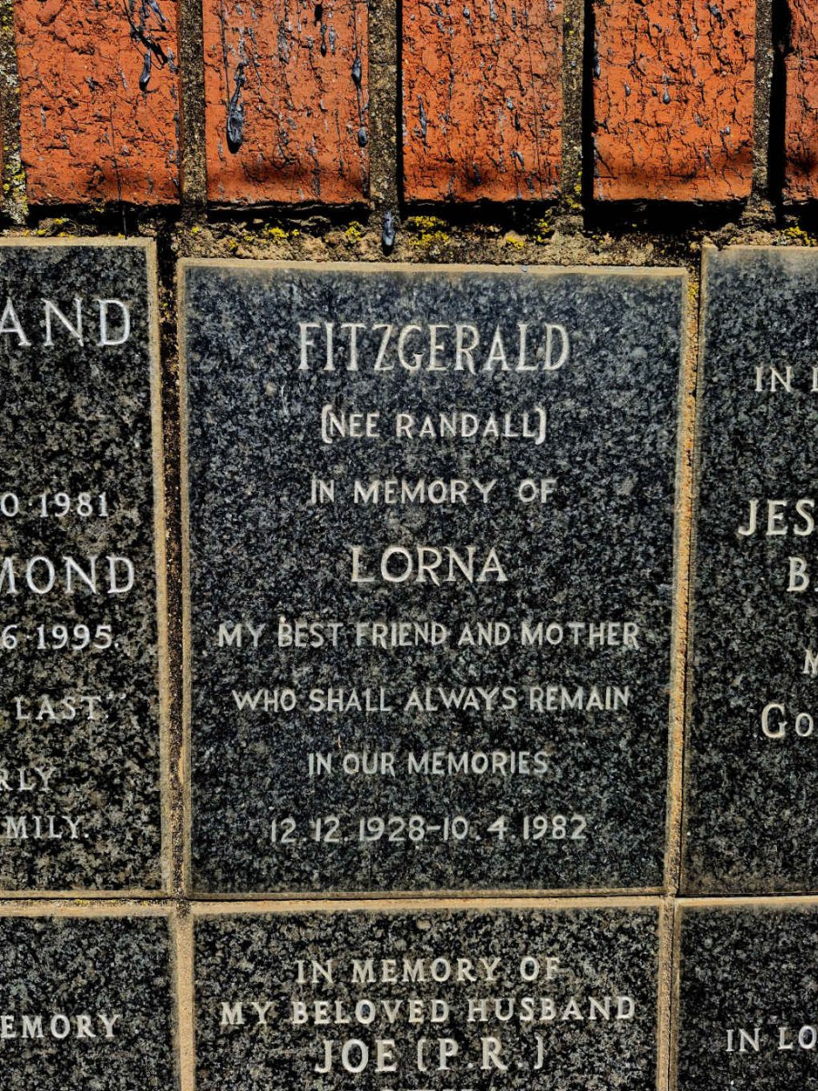 FITZGERALD Lorna nee RANDALL 1928-1982