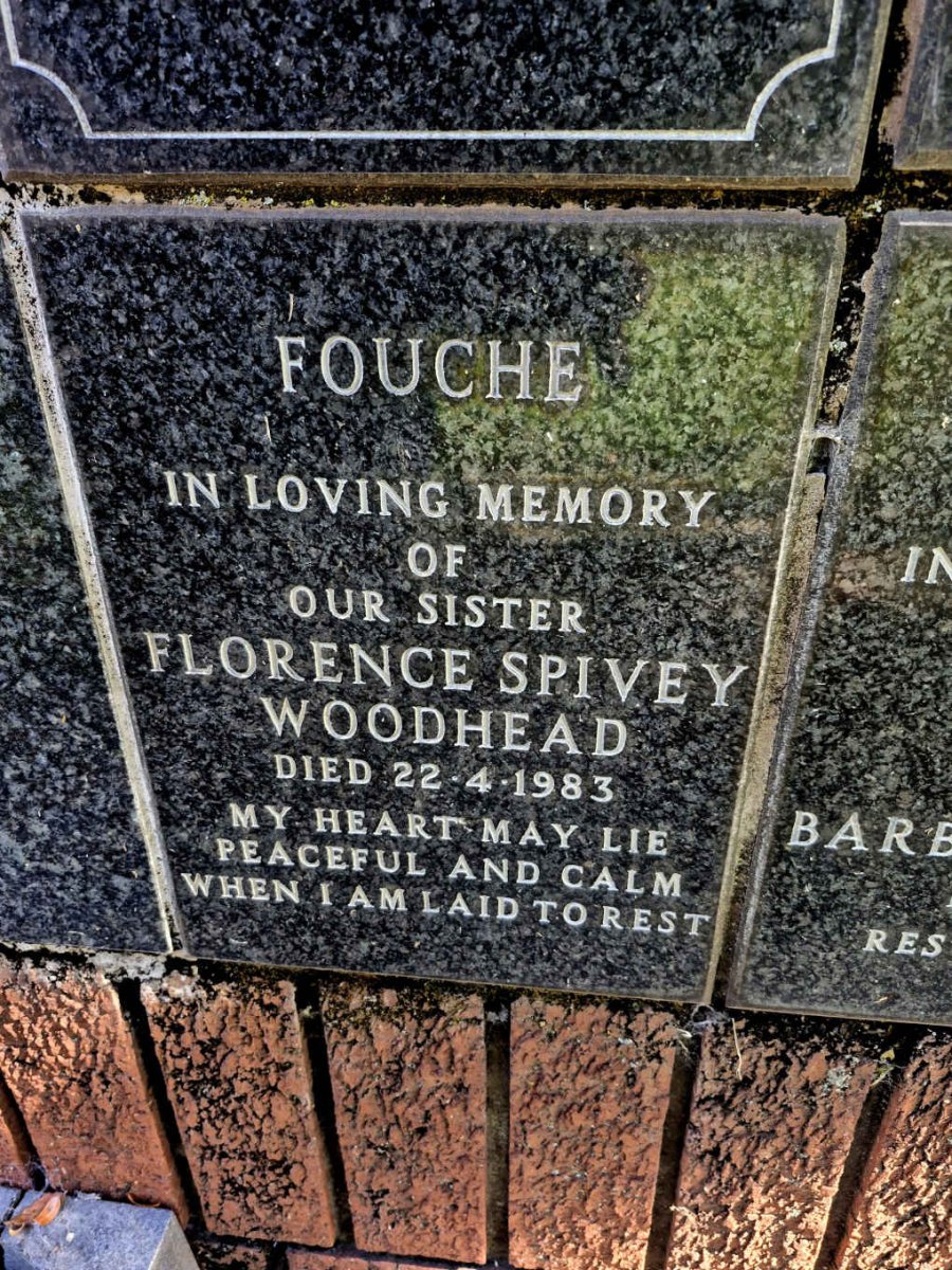 FOUCHE Florence Spivey Woodhead -1983