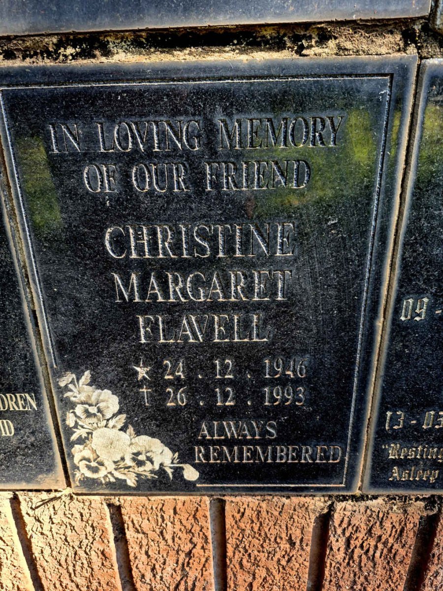 FLAVELL Christine Margaret 1946-1993
