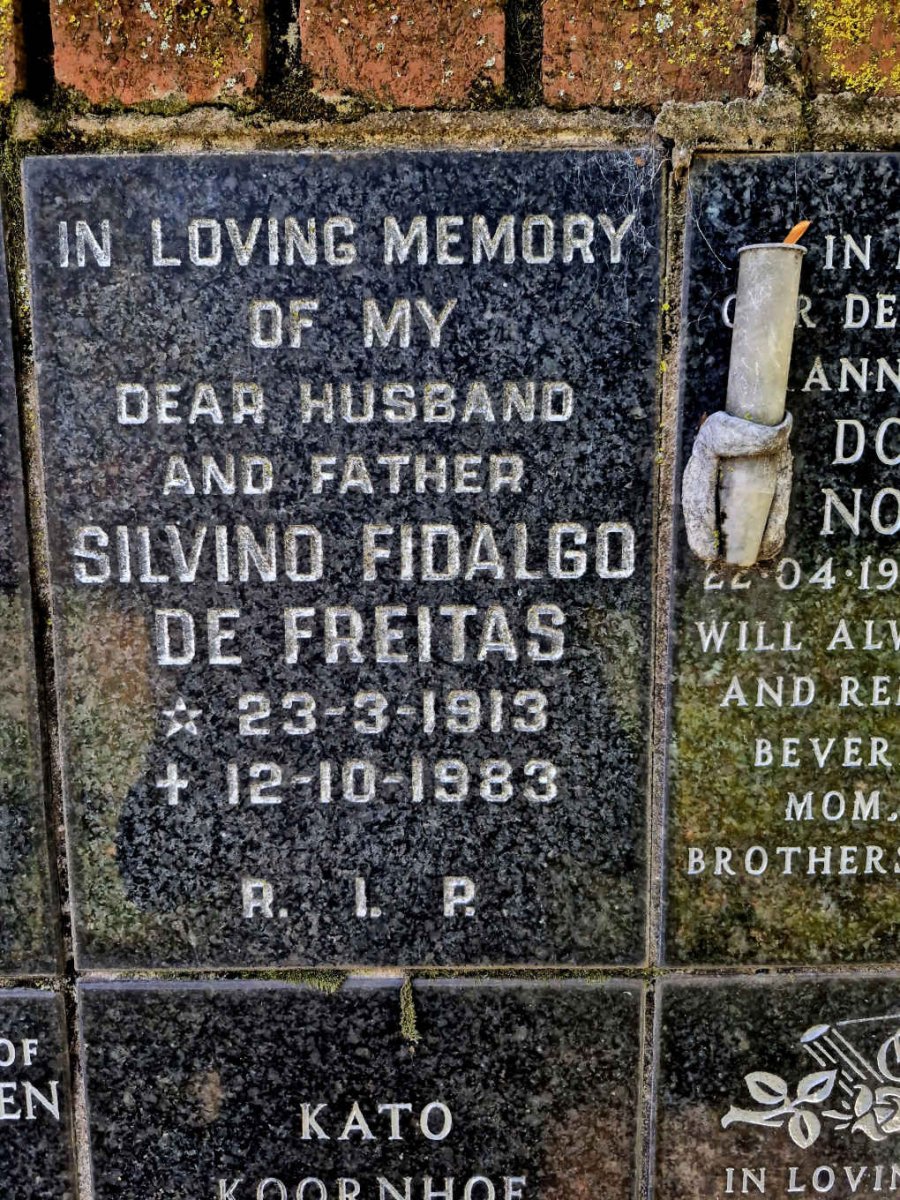 FREITAS Silvino Fidalgo, de 1913-1983