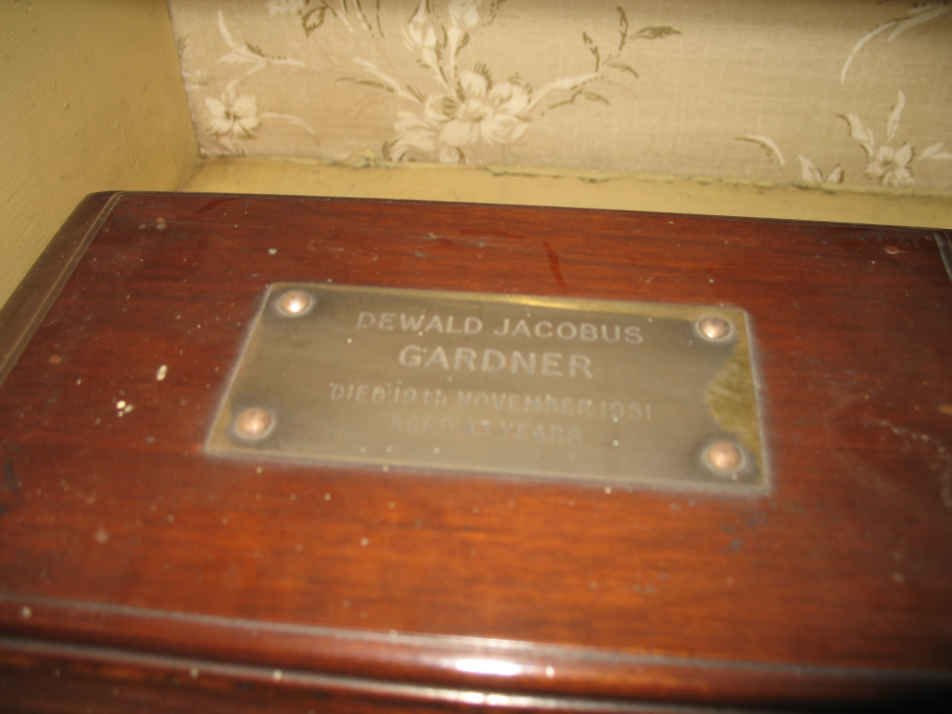 GARDNER Dewald Jacobus -1951