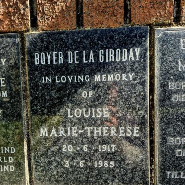 GIRODAY Louise Marie-Therese, BOYER de la 1917-1985