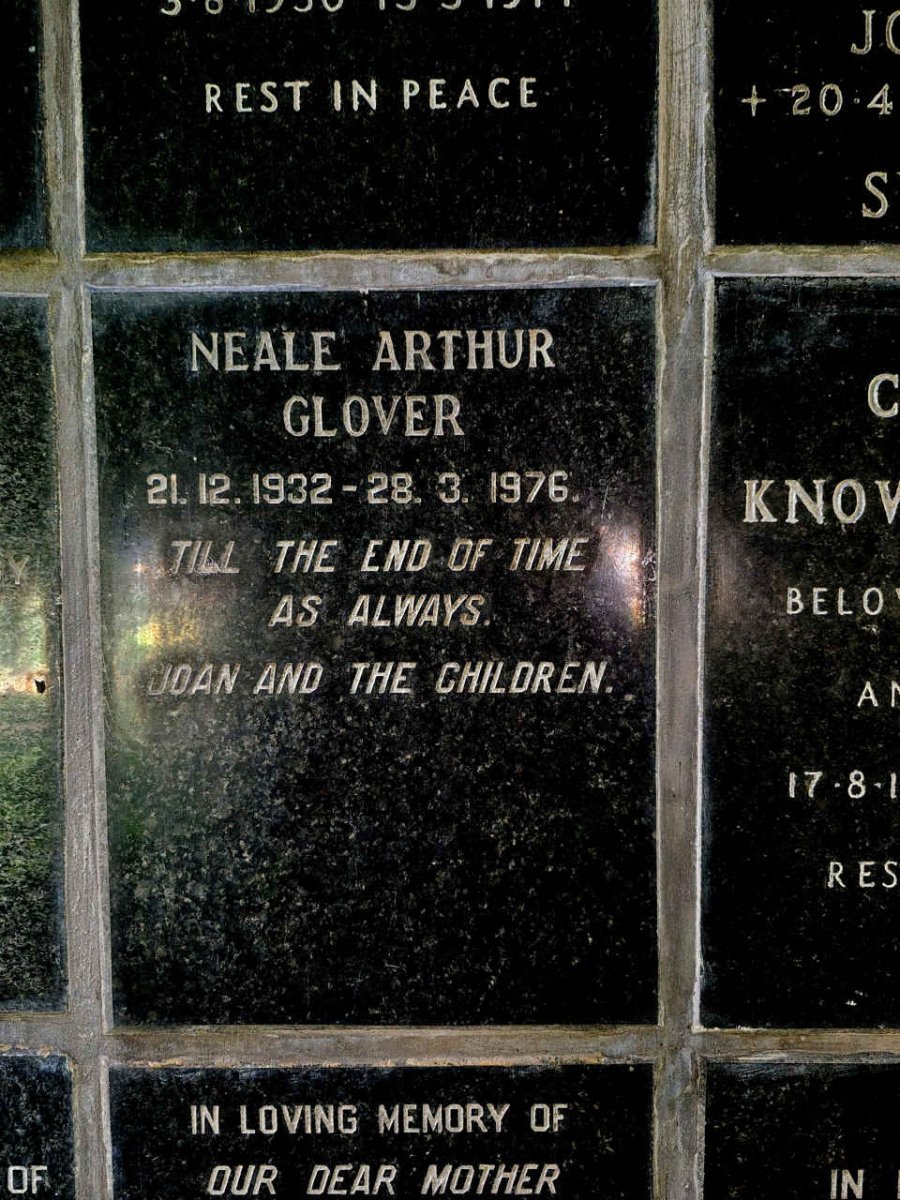 GLOVER Neale Arthur 1932-1976
