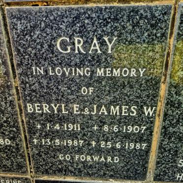 GRAY James W. 1907-1987 & Beryl E. 1911-1987