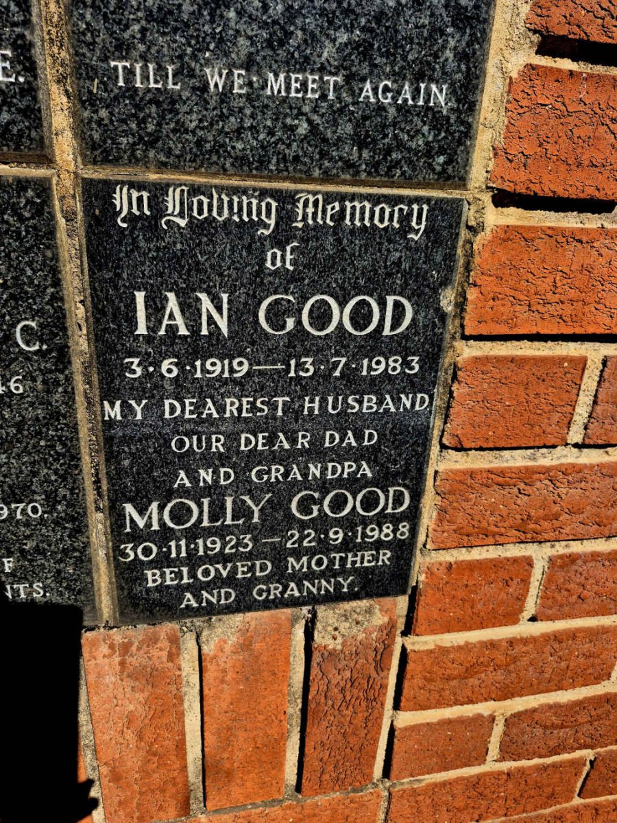 GOOD Ian 1919-1983 & Molly 1923-1988
