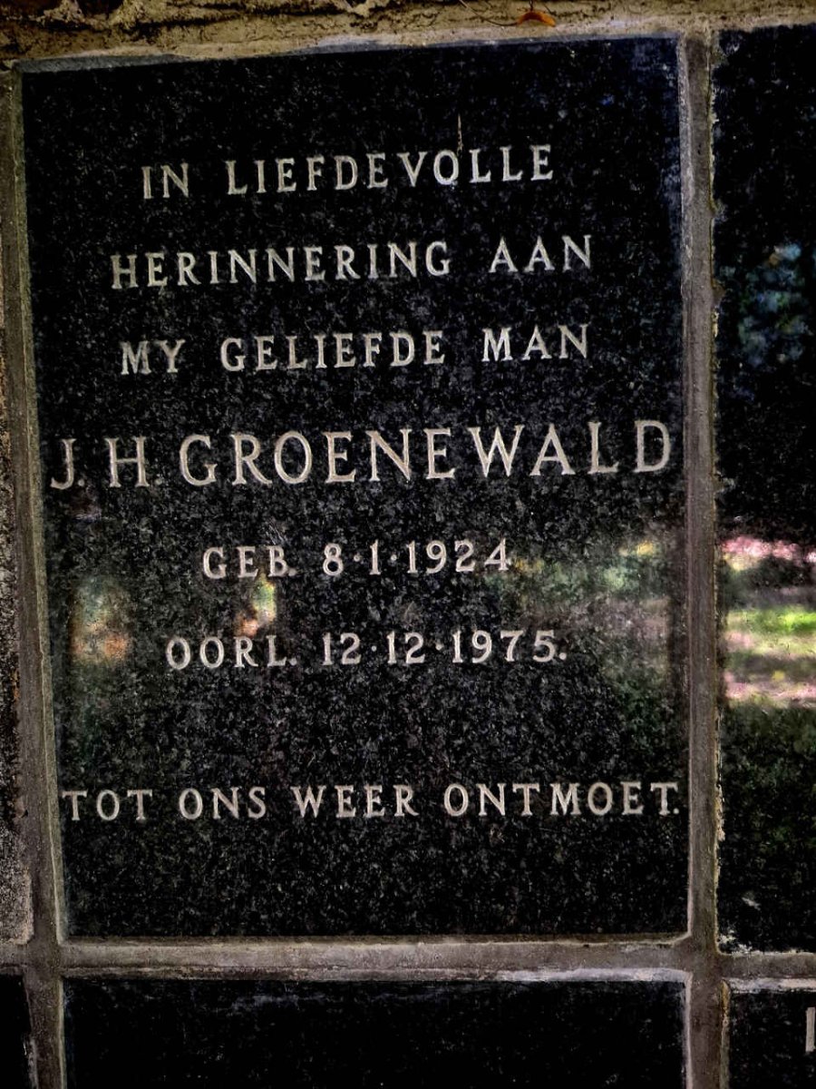 GROENEWALD J.H. 1924-1975