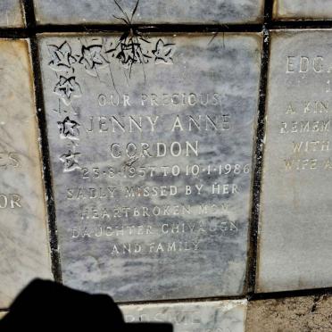 GORDON Jenny Anne 1957-1986