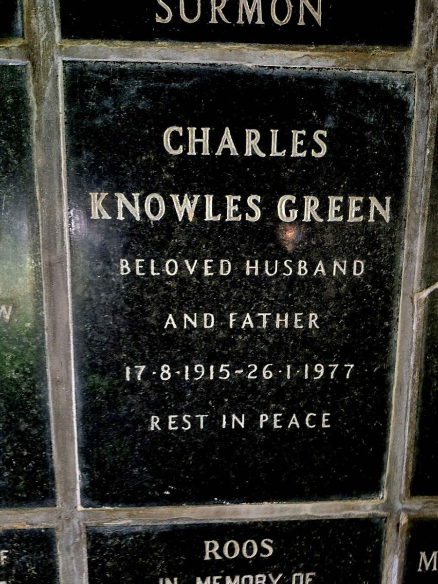 GREEN Charles Knowles 1915-1977