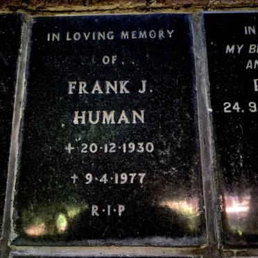 HUMAN Frank J. 1930-1977