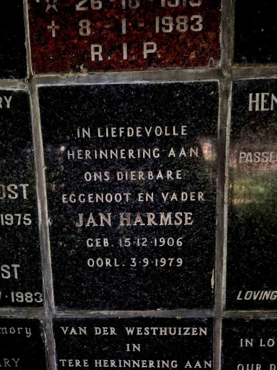 HARMSE Jan 1906-1976