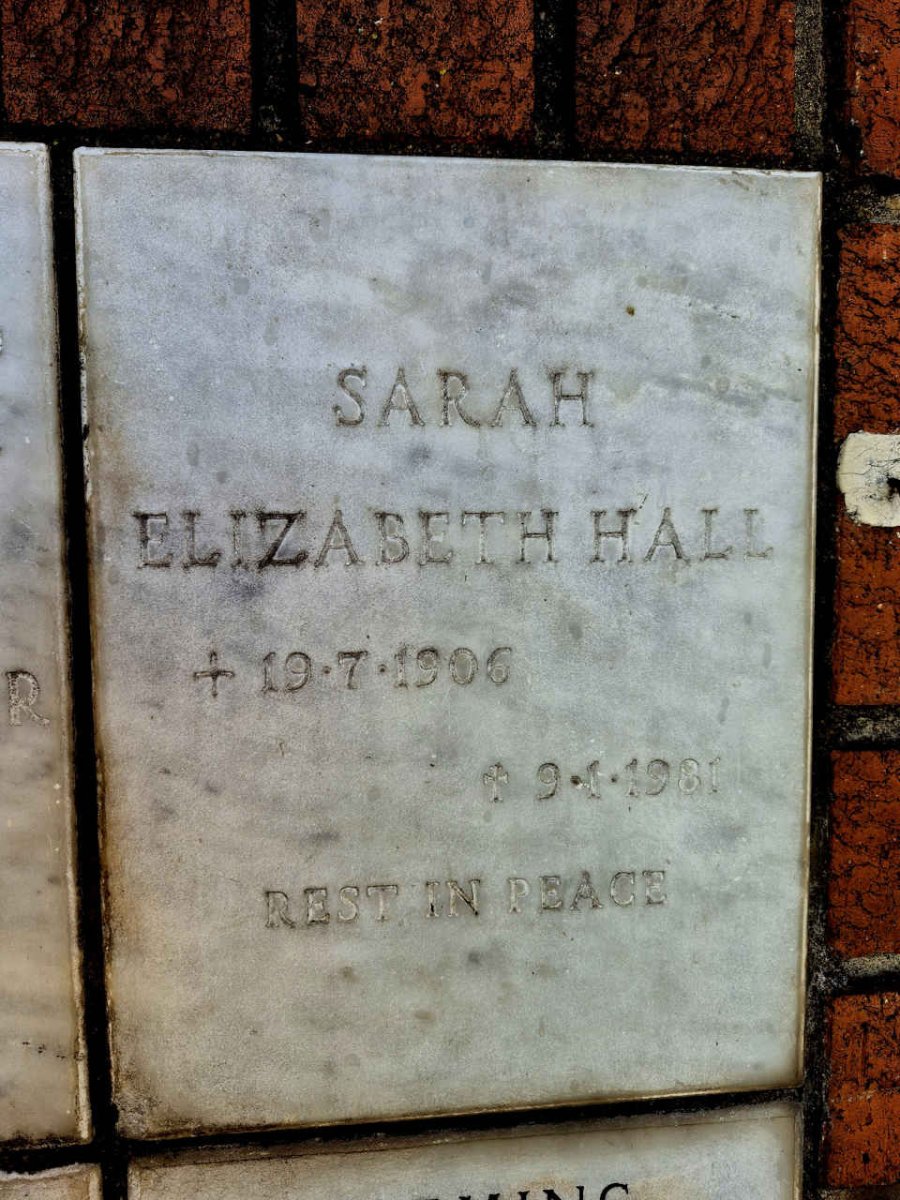 HALL Sarah Elizabeth 1906-1981