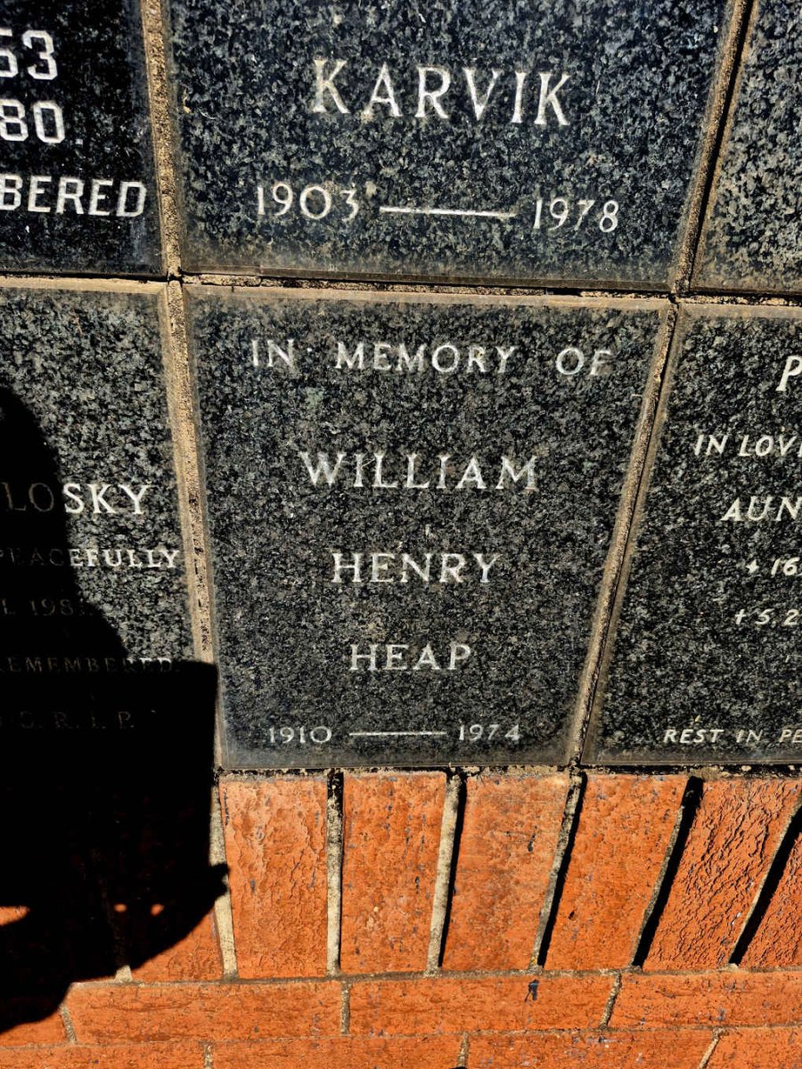HEAP William Henry 1910-1974