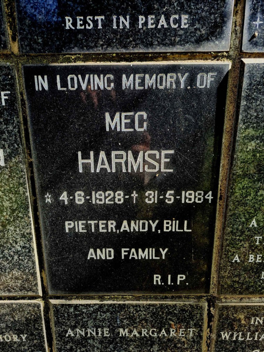HARMSE Meg 1928-1984