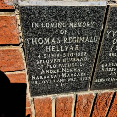 HELLYAR Thomas Reginald 1919-1982