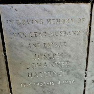 HATTINGH Joseph Johannes 1932-1980
