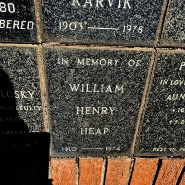 HEAP William Henry 1910-1974
