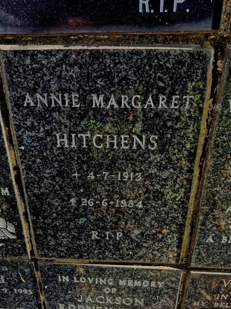 HITCHENS Annie Margaret 1913-1984