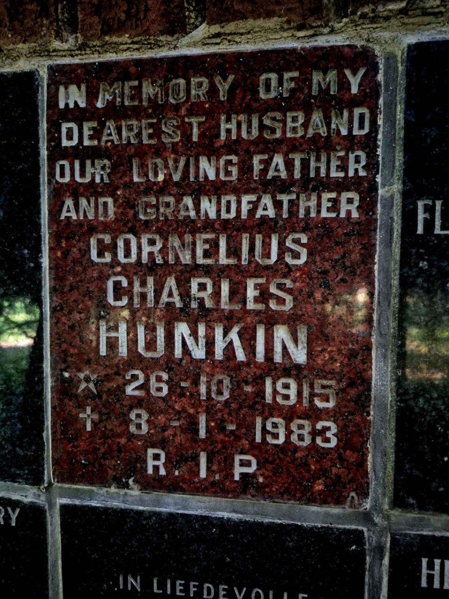 HUNKIN Cornelius Charles 1915-1983