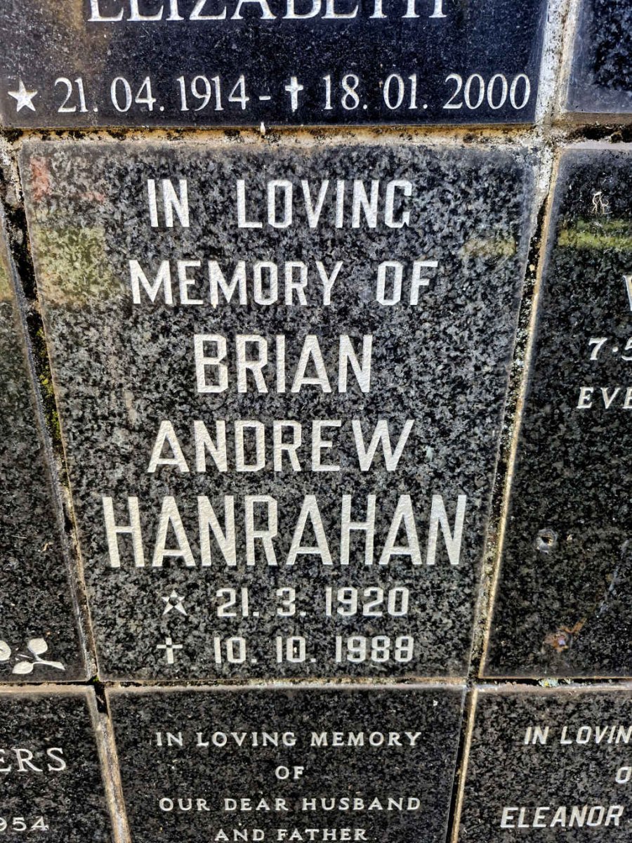 HANRAHAN Brian Andrew 1920-1989