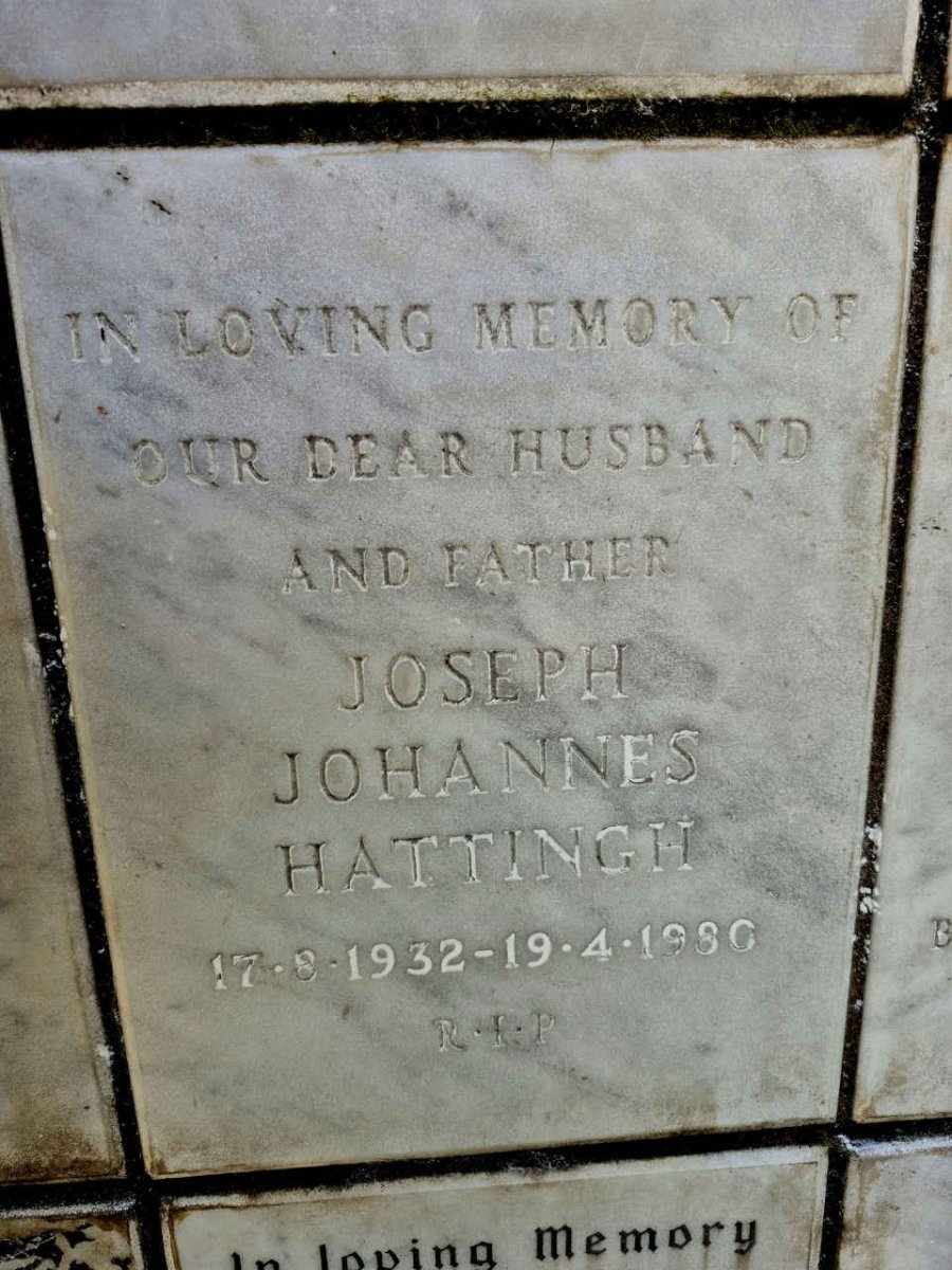 HATTINGH Joseph Johannes 1932-1980