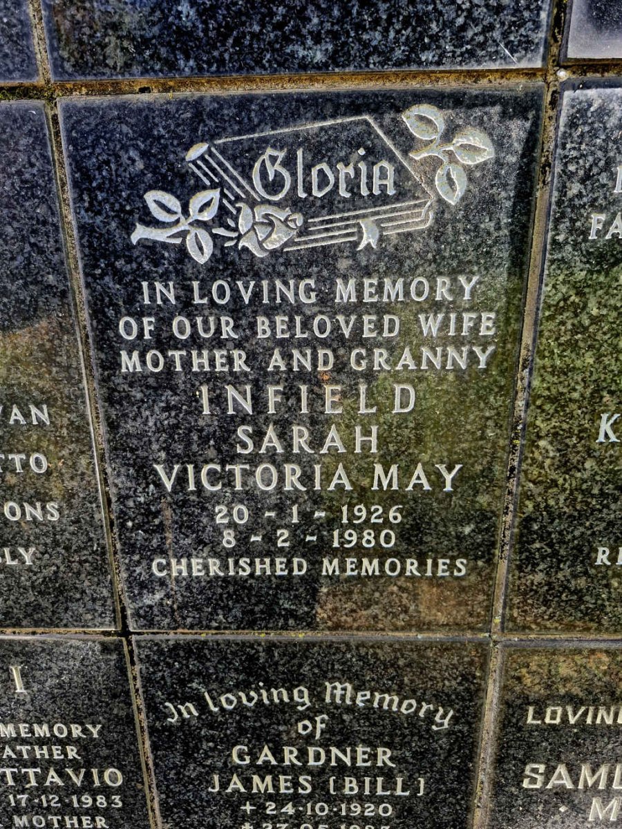 INFIELD Sarah Victoria May 1926-1980