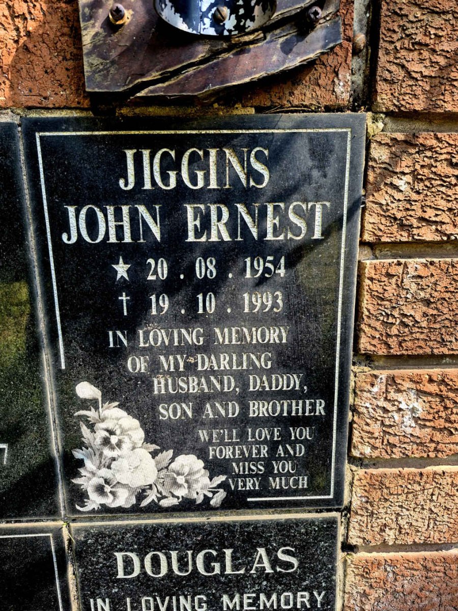 JIGGINS John Ernest 1954-1993