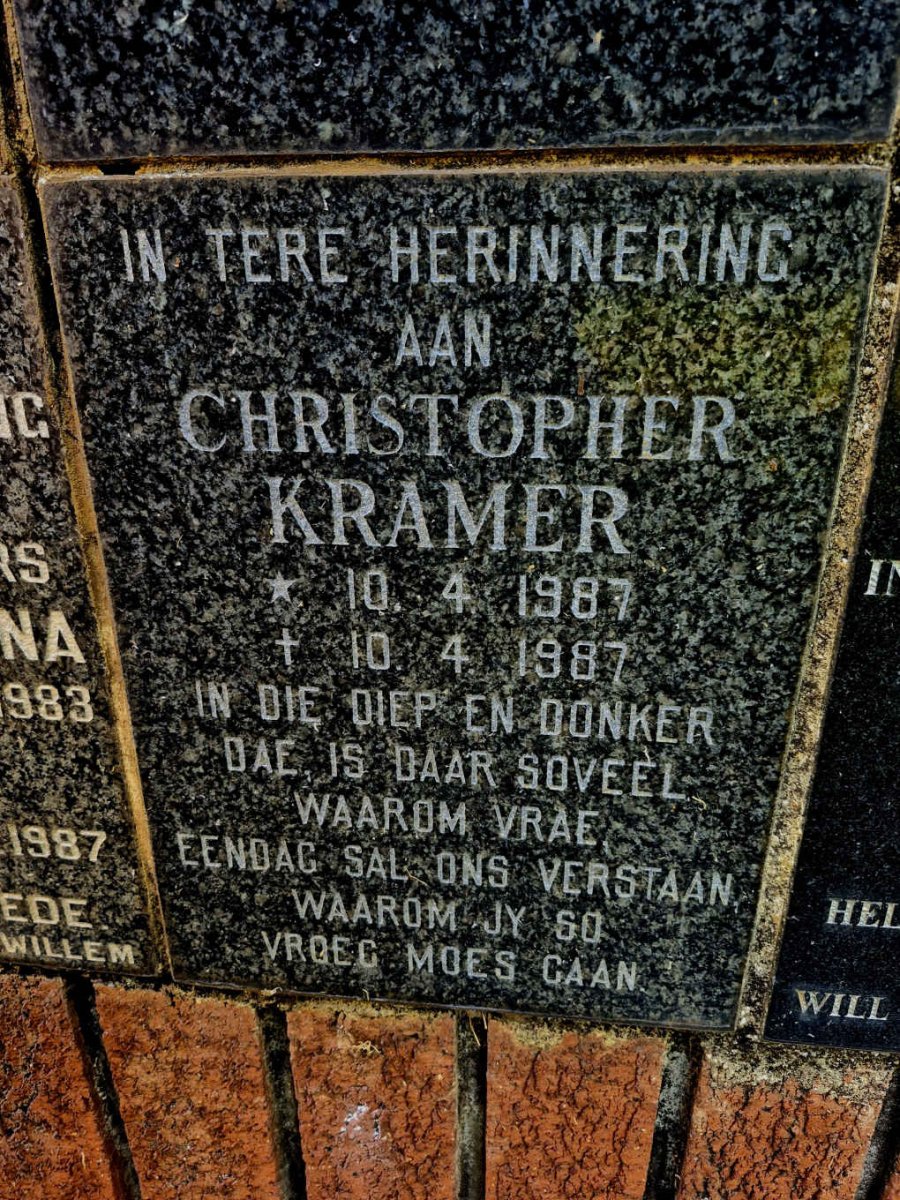KRAMER Christopher 1987-1987