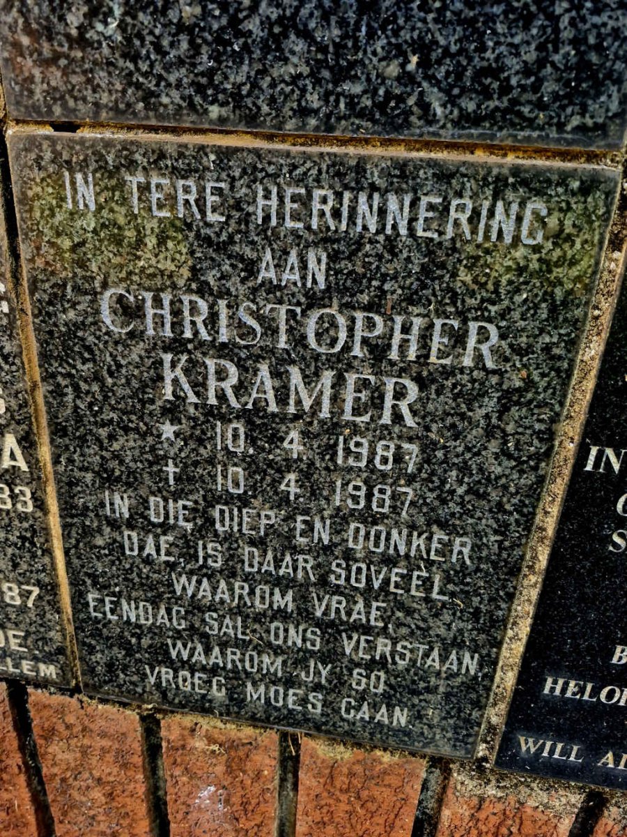 KRAMER Christopher 1987-1987