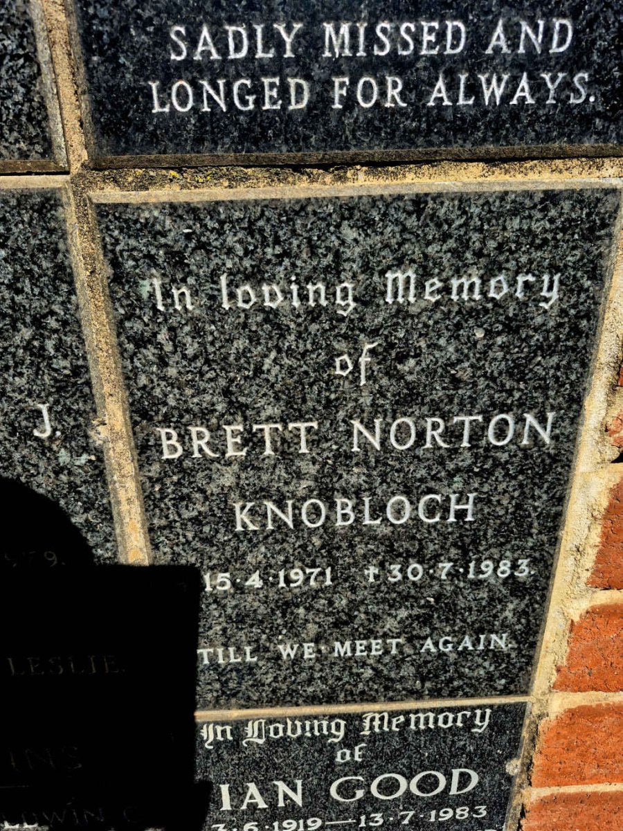 KNOBLOCH Brett Norman 1971-1983
